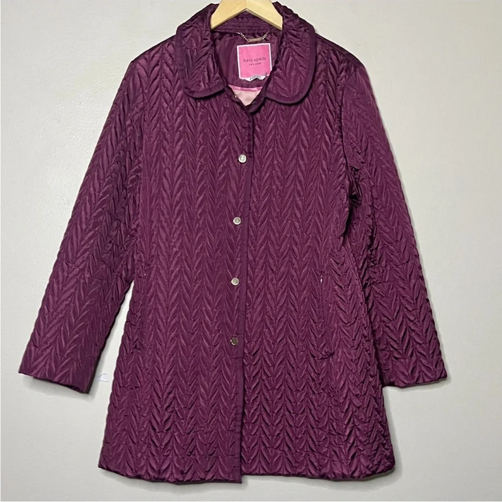 Kate Spade New York Long Quilted Coat - Picture 2 of 11